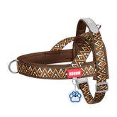 Dog Harness Fashion Printed Saddle, Soft Adjustable No-Pull Padded Vest with Handle for Pet All Breeds