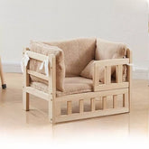 Wood Dog Bed Teddy Panda Lowered - Detachable