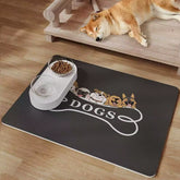 Non-Slip Cat Pattern Pet Feeding Mat - Waterproof Leakproof Dog and Cat Food Placemat - Portable Easy-to-Clean Outdoor Pet Food Pad