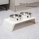 Elevated Double Pet Feeder - Raised Stand with Stainless Steel Bowls