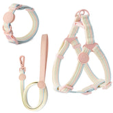 Iridescent Color-Block Dog Collar Leash & Comfort Harness