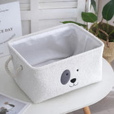 Plush Cute Pet Toys Cothes Storage Basket Dog Rectangle Bin Box Stuff Sundries Organize Baskets Case Home Tool