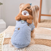 Harness Bear Clothing for Dog Pink Blue Chihuahua Corgi Pet Small Medium Size Breed Puppy Hoodie Winter Warm Cat Coat and Jacket