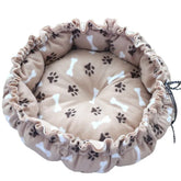 Vanilla Cloud white adjustable pumpkin-style cat nest shown in its cinched high-wall position.