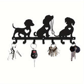 Contemporary Metal Dog-Shaped Wall Hook- Easy to Install, Wall-Mounted Durable Artistic Home Decor