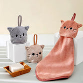 Cat Face Bathroom Hand Towel