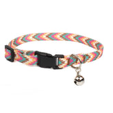 Cute Cats Collar with Bell Adjustable Kitten and Puppy Lead Collars Colorful Printed Fashion Pet Small Dogs Products