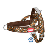 Dog Harness Fashion Printed Saddle, Soft Adjustable No-Pull Padded Vest with Handle for Pet All Breeds