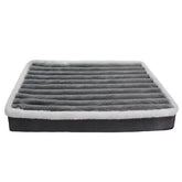 Zenith Slate grey memory foam dog mattress with removable washable cover for orthopedic support.