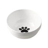 Standalone Pawzation Ceramic Pet Bowl featuring internal Paw Print