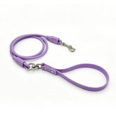 Purple waterproof PVC round rope dog leash, 1.5 m long and 8 mm wide, for small to medium dogs