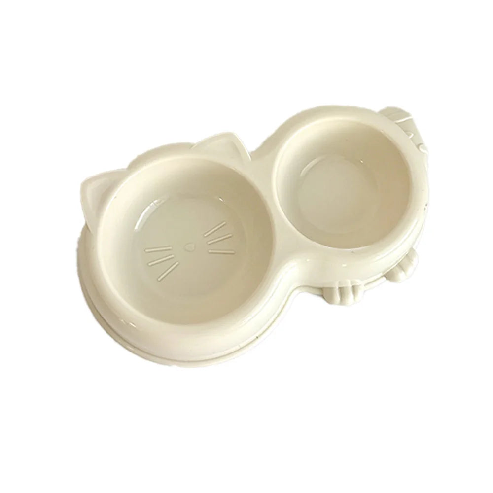 Cat Food Bowl - Pet Double Bowl Set, Anti-Spill Dog & Cat Feeding Bowls, Non-Slip Pet Food & Water Bowls,