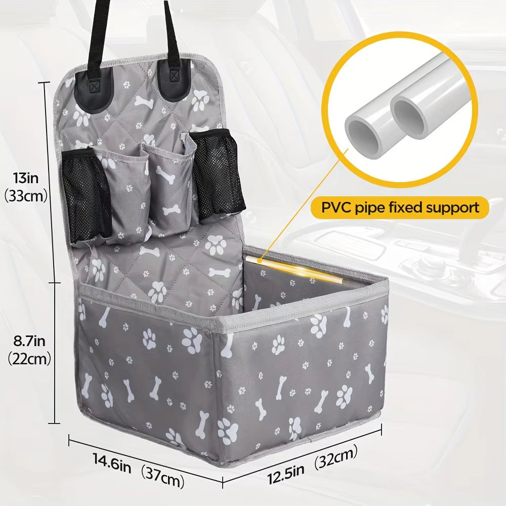 Pet Travel Safety Car Seat for Dogs, Comfortable and Easy-to-Clean Car Mat, Black