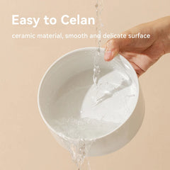 Elevated Ceramic Pet Bowl Set | Natural Wood Stand Feeder