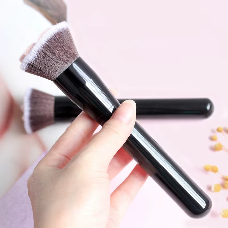 Makeup Brushes Soft Fluffy Long-Handled Cat Claw Flat Brush for Cosmetics Base Foundation Blush Powder Beauty Tool