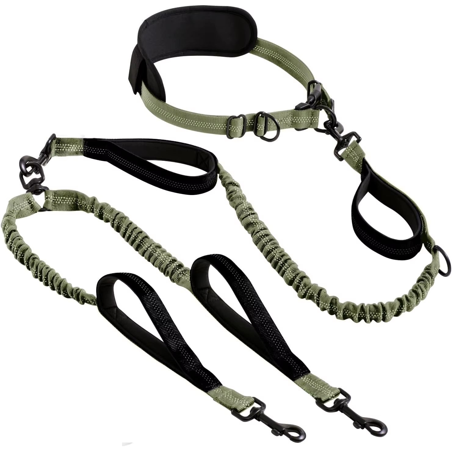 Explosion-Proof Short Elastic Buffer Pet Leash One-Hand Drag Two-Walking Rope Running Dog Accessories for Small Large Dogs
