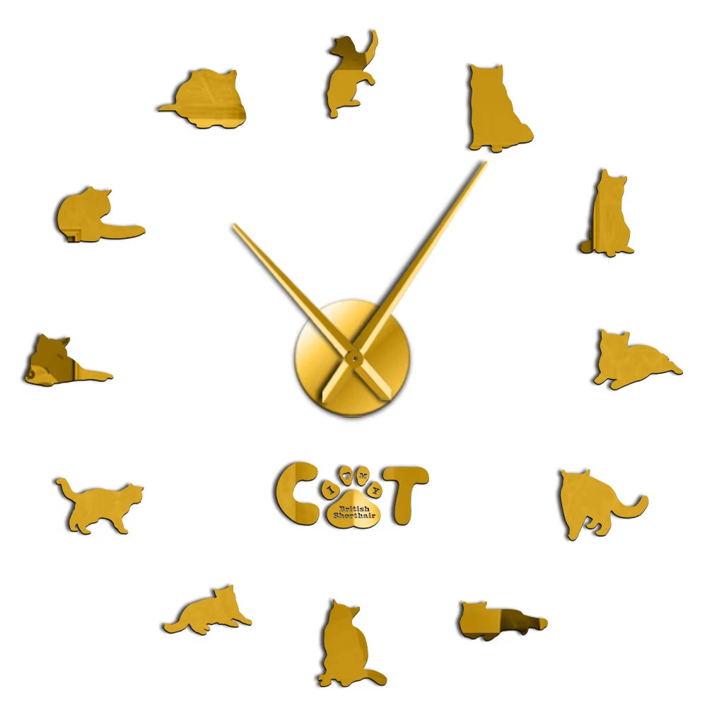 Cat Themed Wall Clock