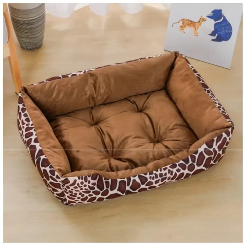 Square Dog Bed - Plush Calming Sofa for Small to Medium Pets