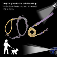 Dogs Leash Harness Set - Summer Special - No Pull Safety Reflective Nylon Leashes