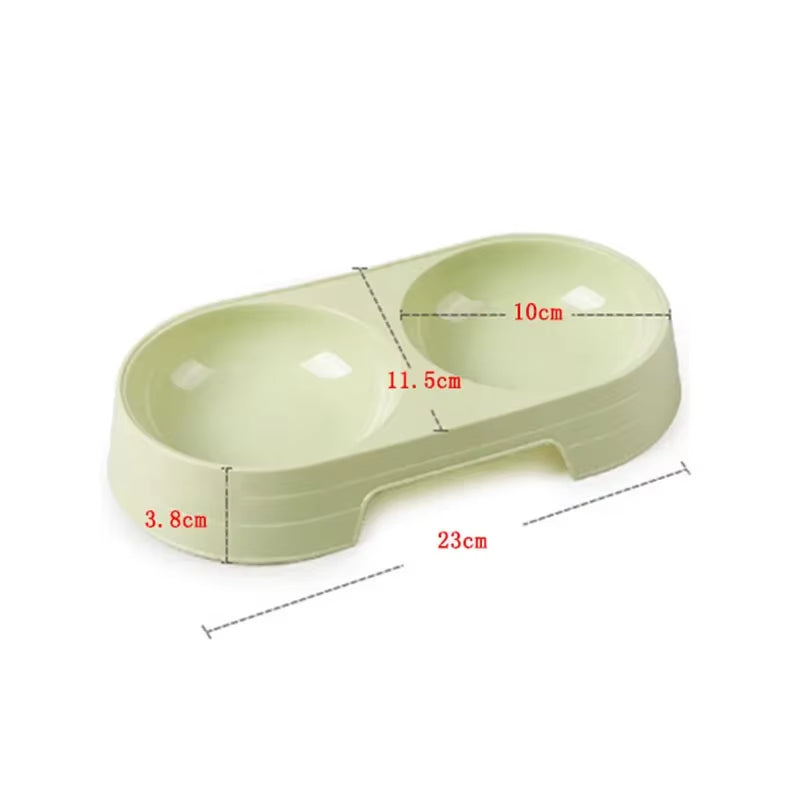 Double Pet Bowls for Dogs and Cats - Stainless Steel Food and Water Feeder Dish for Small Pets