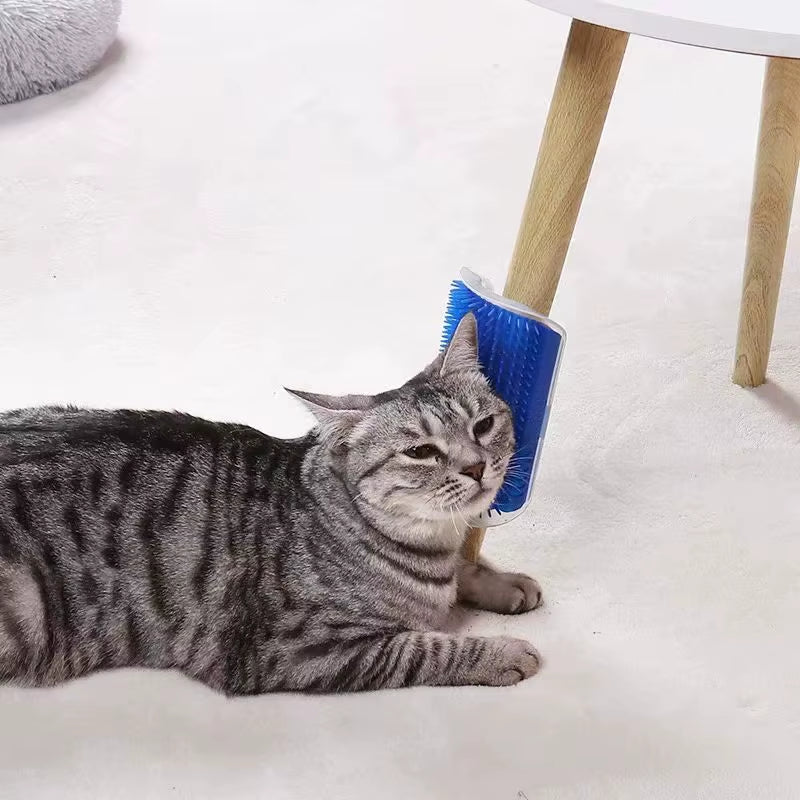 Cat Massage and Grooming Tool - Self-Cleaning Hair Removal Brush for Cats