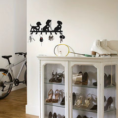 Contemporary Metal Dog-Shaped Wall Hook- Easy to Install, Wall-Mounted Durable Artistic Home Decor