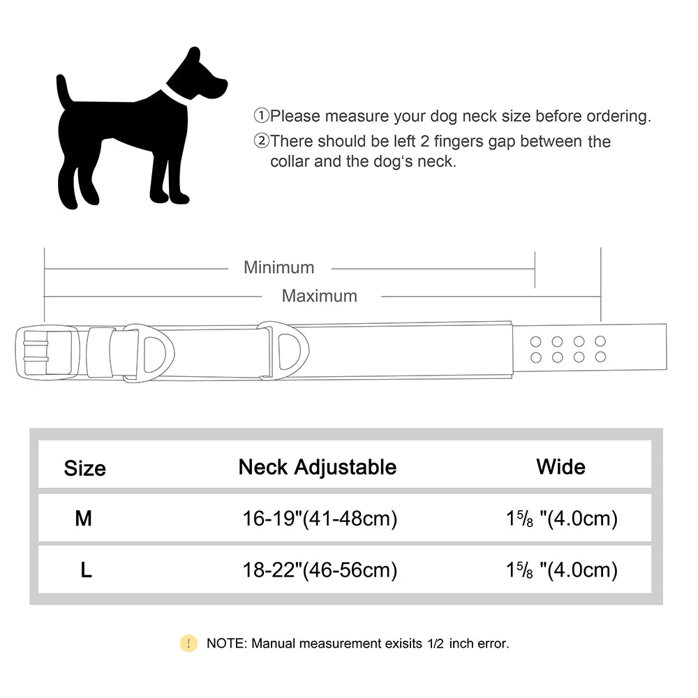 Tactical Military Dog Collar Adjustable Nylon Dog Collar Durable for Medium Large Dogs German Shepherd Training Hunting