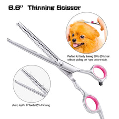 5Pcs/Set Stainless Steel Pet Dogs Grooming Scissors Suit