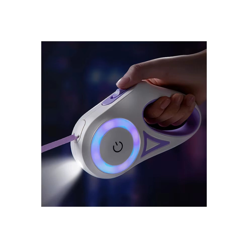 LED Retractable Dog Leash with Light for Puppies Small Medium Big Dogs Cats Pet Harness Straps Collar Accessories 3M 5M Roulette