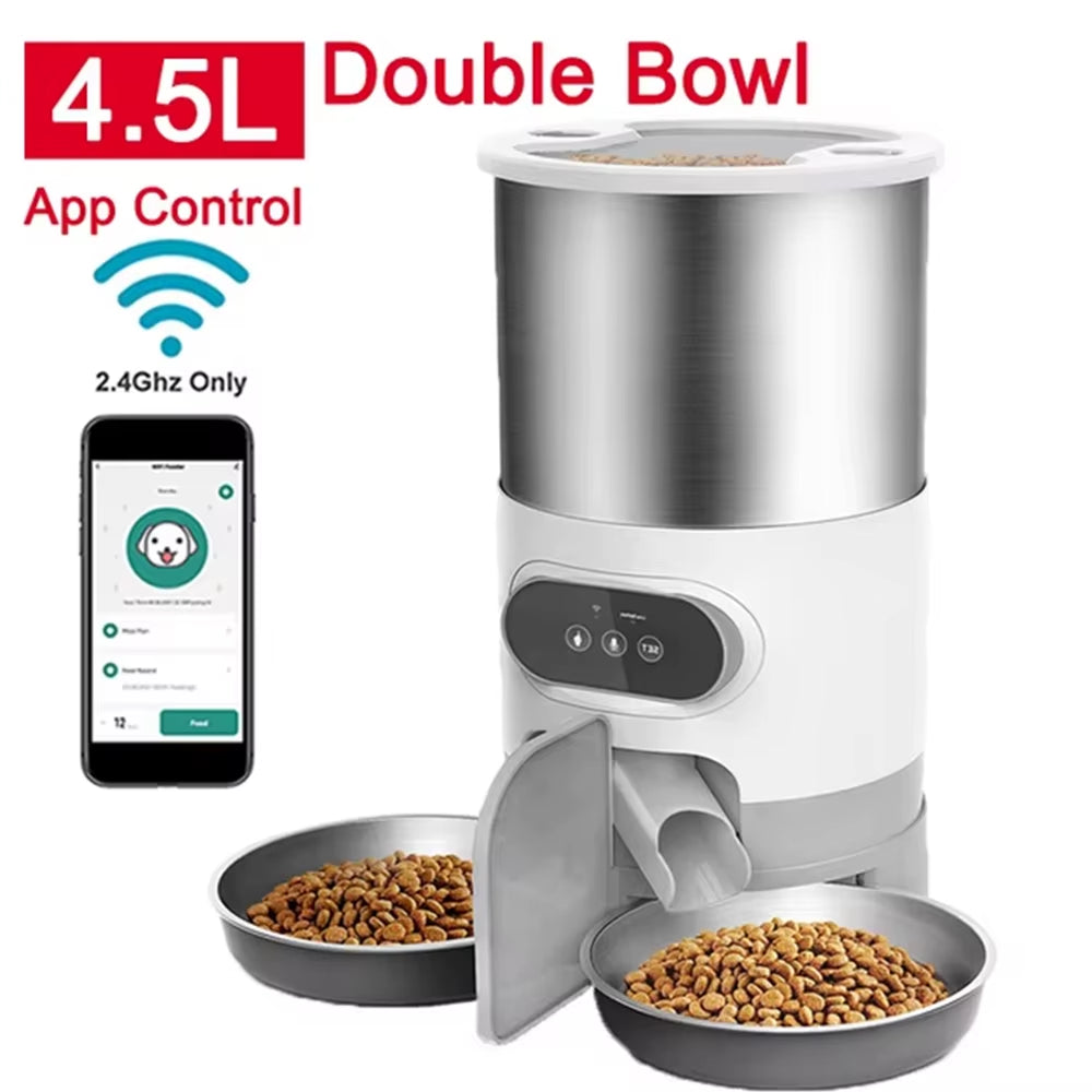 Smart Pet Feeder Automatic Cat Food Dispenser Cat Dog Bowl Automatic Cat Feeder Dog Slow Food Machine with Timed Quantitative