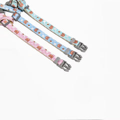 Dog Collar Harness Leash Set H-Shaped Cute Cartoon Printed - Anti-Lost Belt