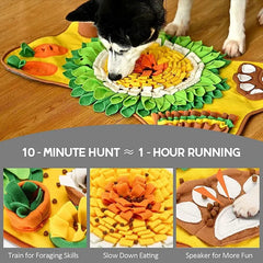 Interactive Dog Snuffle Mat - Educational Puzzle Slow Feeder & Anti-Anxiety Foraging Mat