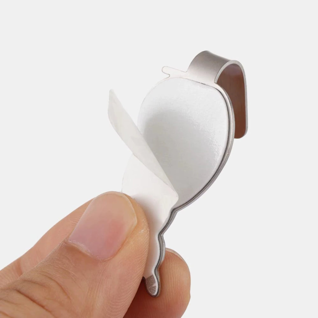 JJYY 2PCS Waterproof Strong Adhesive Hooks for Bathroom Plastic Cat Wall Sticker Wall Door Hanger for Kitchen Towel Hook