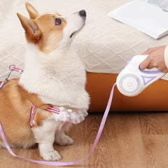 Nylon Retractable Dog Leash Non-Slip Handle 3 Meters Pet Traction Rope Anti-Escape with LED Flashlight Pet Walking Leads