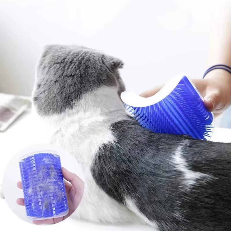 Cat Massage and Grooming Tool - Self-Cleaning Hair Removal Brush for Cats