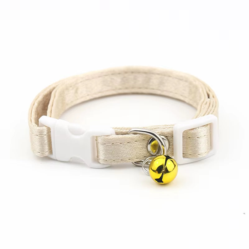 Cat Collar,Cotton Breakaway with Bell,Safety Buckle Wedding Cat Collar for Girl Boy Cats and Small Dogs,Adjustable Pet Supplies