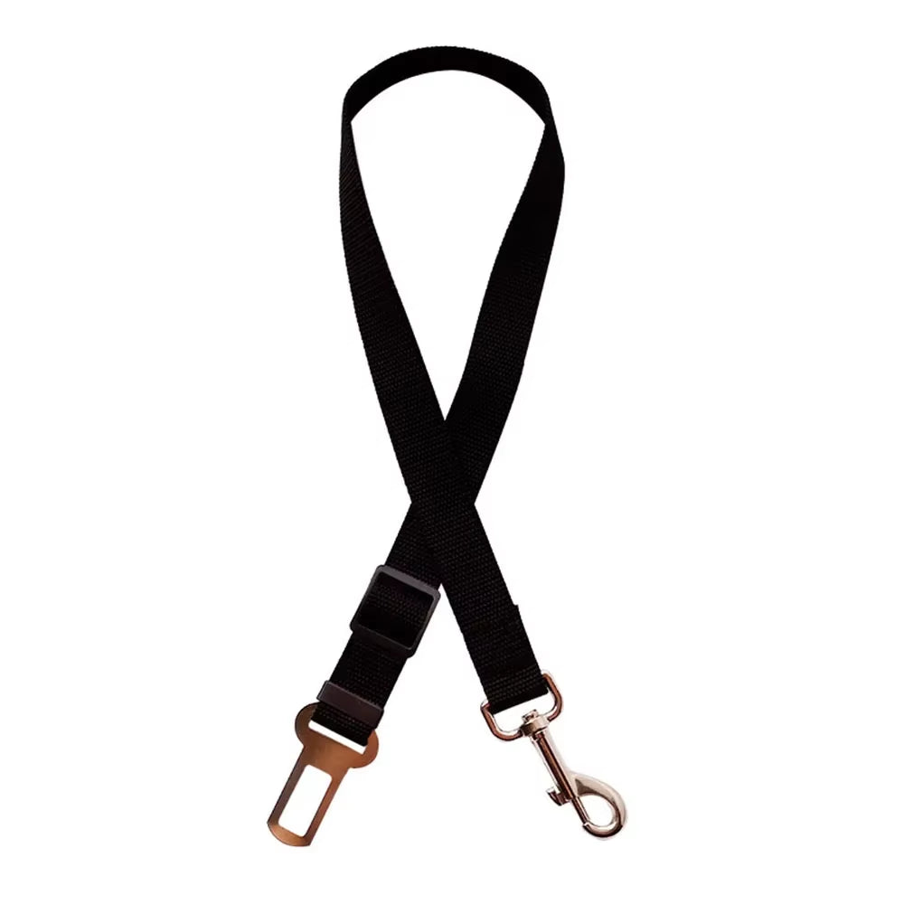 Adjustable Reflective Dog Car Seat Belt Harness with Cushioning and Elasticity for Safe Travel