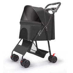 High Quality Pet Stroller Teddy Cat and Dog Stroller Small Lightweight Foldable Outdoor Stroller Suitable for Outdoor Activities