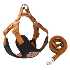 Creative Cute Pet Harness & Leash Set – Anti‑Escape Adjustable Cat Chest Strap Vest | No‑Pull Dog Harness for Small & Medium Pets