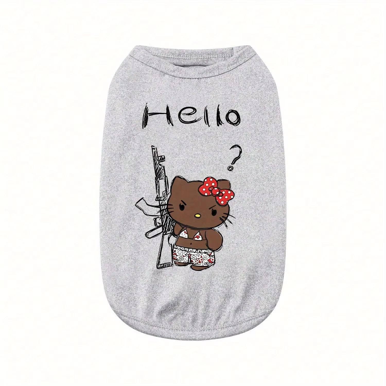 Sanrio Printed Pet Vest Made of Fiber Material for Indoor and Outdoor Leisure, Entertainment, Cat and Dog Clothing