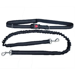 Hands-Free Dog Leash with Adjustable Waist Belt and Shock-Absorbing Bungee - Reflective Running, Jogging, and Walking Traction Rope for Small, Medium, and Large Dogs