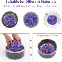Silicone Spiral Slow Feeder Insert | Mental Stimulation Bowl