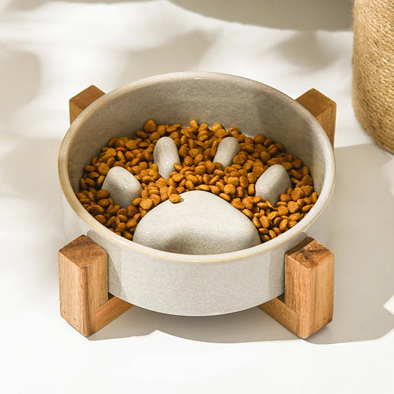 Premium Ceramic Slow Feeder Bowl for Dogs & Cats | Pawzation