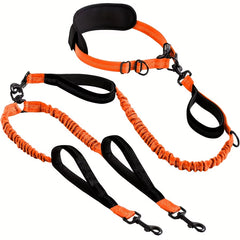 Explosion-Proof Short Elastic Buffer Pet Leash One-Hand Drag Two-Walking Rope Running Dog Accessories for Small Large Dogs