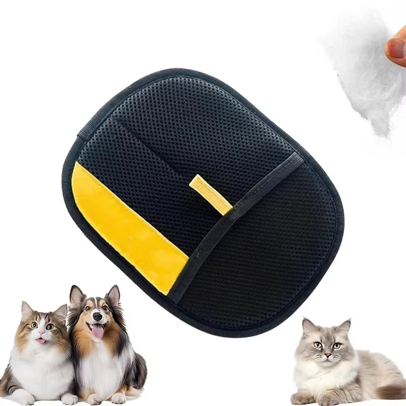 Pet Grooming Electrostatic Hair Removal Gloves for Dogs and Cats - Adhesive Cleaning Brush for Carpets and Clothing