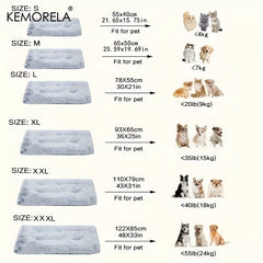 Luxury Large Dog Bed - Plush Fluffy Kennel Mat with Non-Slip Polyester Bottom Washable Durable