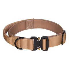 Tactical Dog Collar with Control Handle - Heavy Duty Nylon Military Dog Collar - Adjustable Large Dog Collar with Quick-Release Metal Buckle