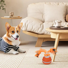 Smart Interactive Dog & Cat Rope Ball - Electronic Motion Toy (Blue/Red)
