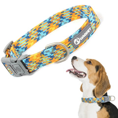 Premium Braided Nylon Rope Dog Leash and Collar Set - Heavy-Duty Adjustable Climbing Rope Pet Lead with Quick-Release Safety Buckle for Small, Medium, and Large Dogs