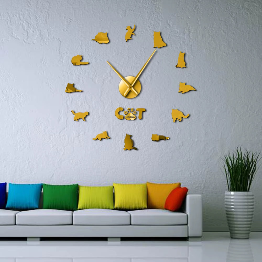 Cat Themed Wall Clock